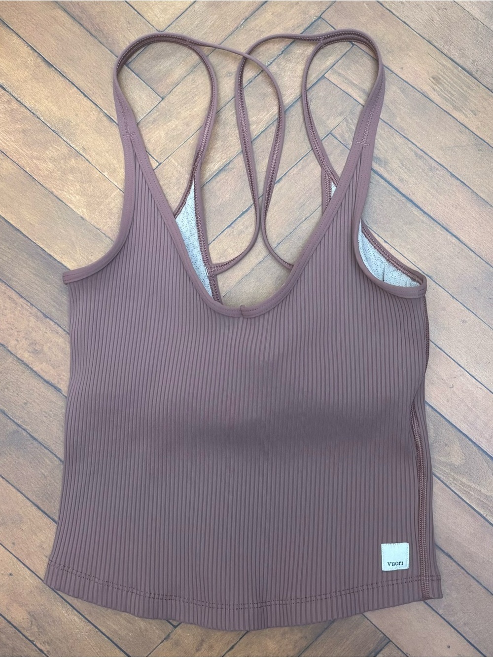 Vuori Rib Crop Tank Top Size XS
